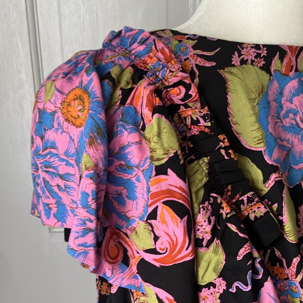 Free People floral babydoll loose dress with pockets S EUC - Picture 5 of 12